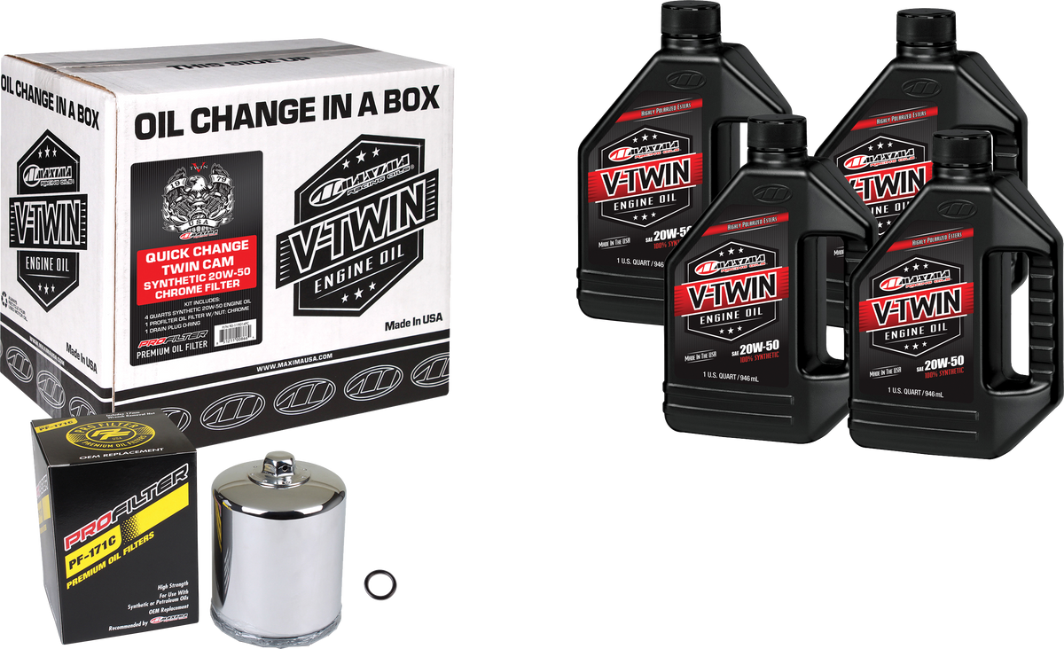 Maxima - V-Twin Quick Change Oil Filter Kit