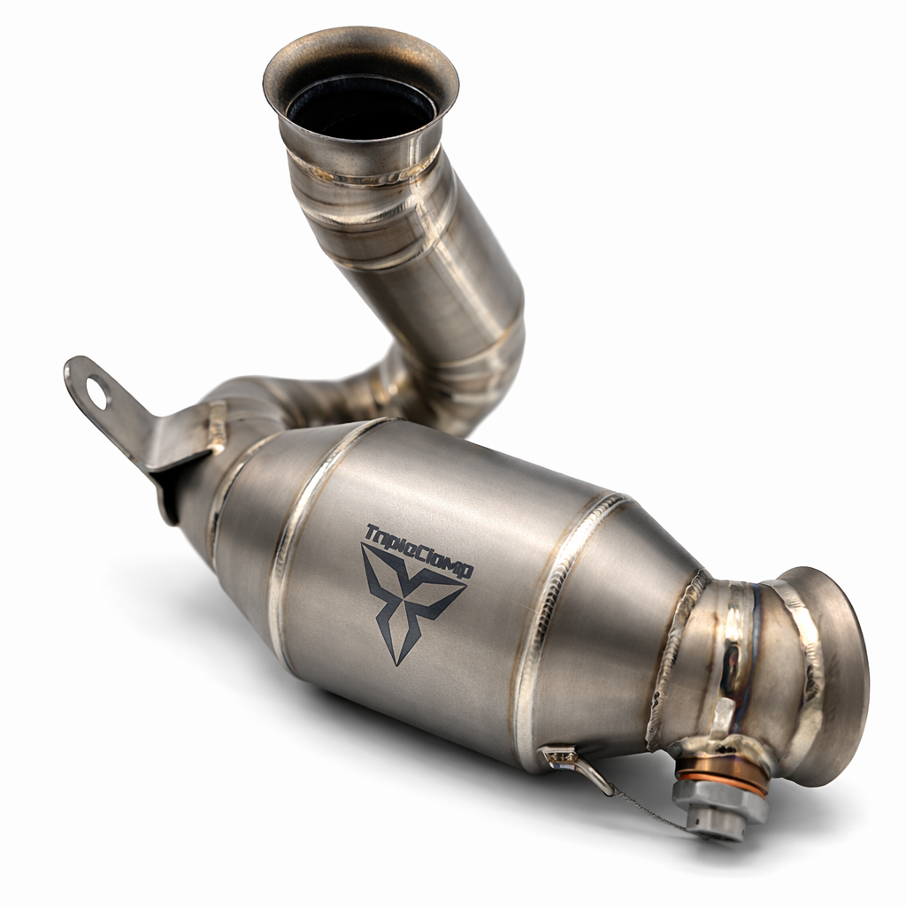 TripleClamp Moto - Titanium DeCat Link Pipe for KTM 790/890 Adventure/R & Husqvarna Norden 901