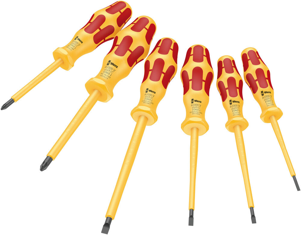 Wera Tools - 1060 i/1065 i/6 Kraftform VDE screwdriver set