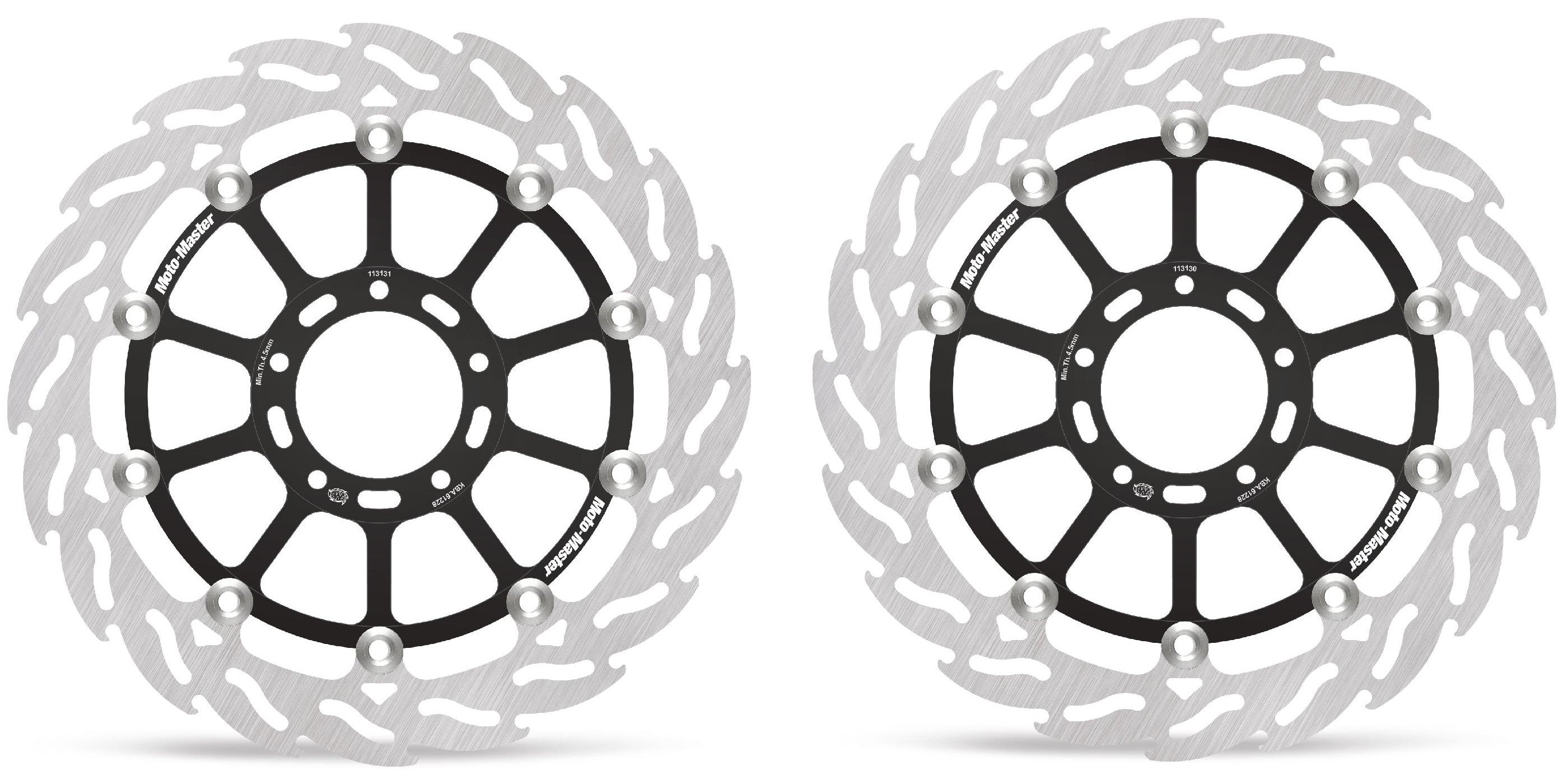 Moto-Master - Flame Series Front 320mm Rotors Left and Right for Ducati DesertX, Monster, Scrambler, Multstrada, Diavel & Hypermotard