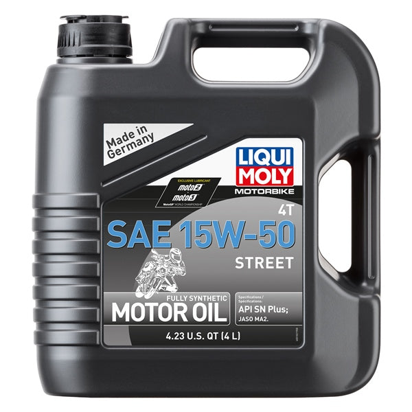 LiquiMoly - 4T SAE Street Synthetic Engine Oil - 15W50