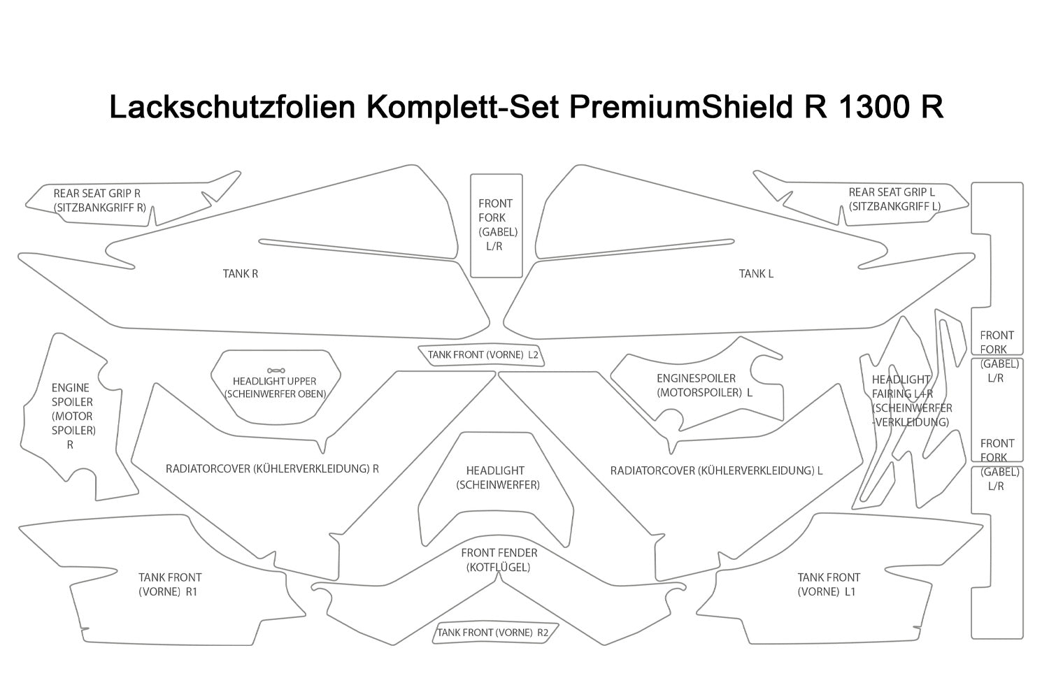 PremiumShield - Complete Paint Protection Set for R 1300 R