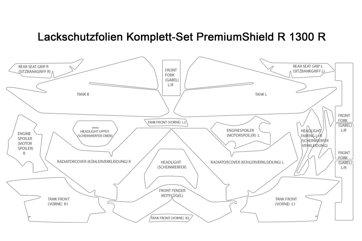PremiumShield - Complete Paint Protection Set for R 1300 R