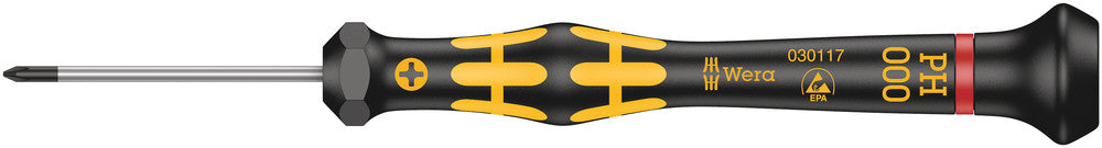 Wera Tools - 1550 PH ESD Kraftform Micro Screwdriver for Phillips Screws