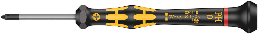 Wera Tools - 1550 PH ESD Kraftform Micro Screwdriver for Phillips Screws