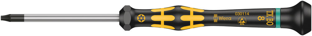 Wera Tools - 1567 TORX® BO ESD Kraftform Micro screwdriver for tamper-proof TORX® screws