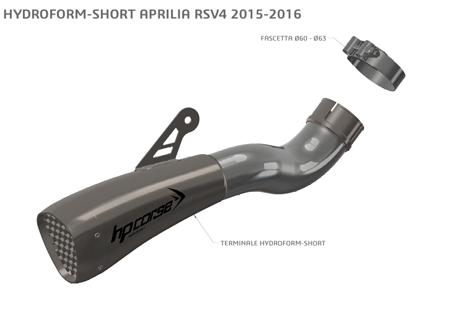 HPCorse - Hydroform Corsa Short Exhaust For Aprilia RSV4 '15-'16