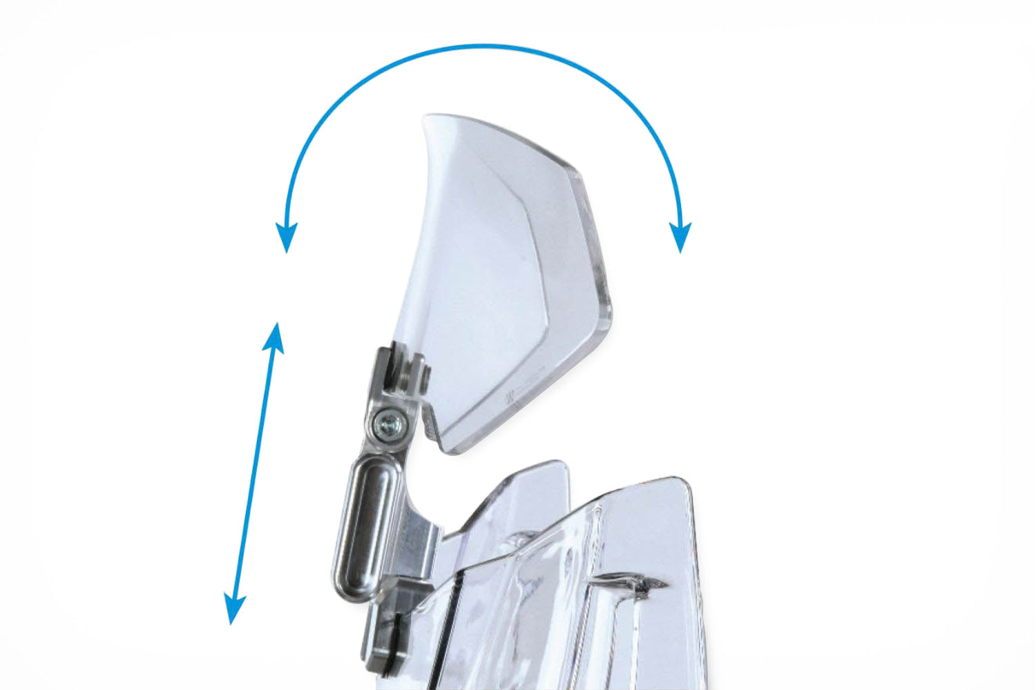 The transparent Wunderlich windshield extension for motorcycle and motorcycles, windshield extension protects against wind, airstream