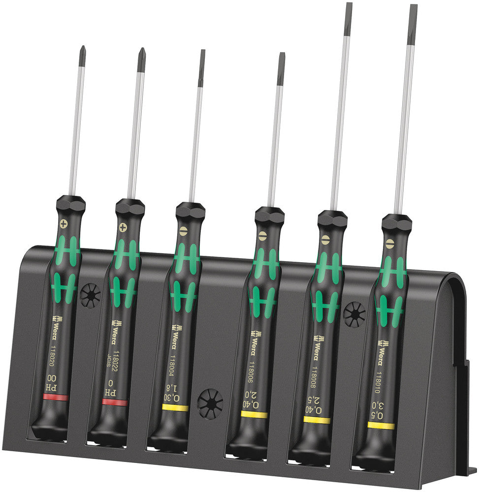 Wera Tools - 2035/6 A Screwdriver set and rack for electronic applications