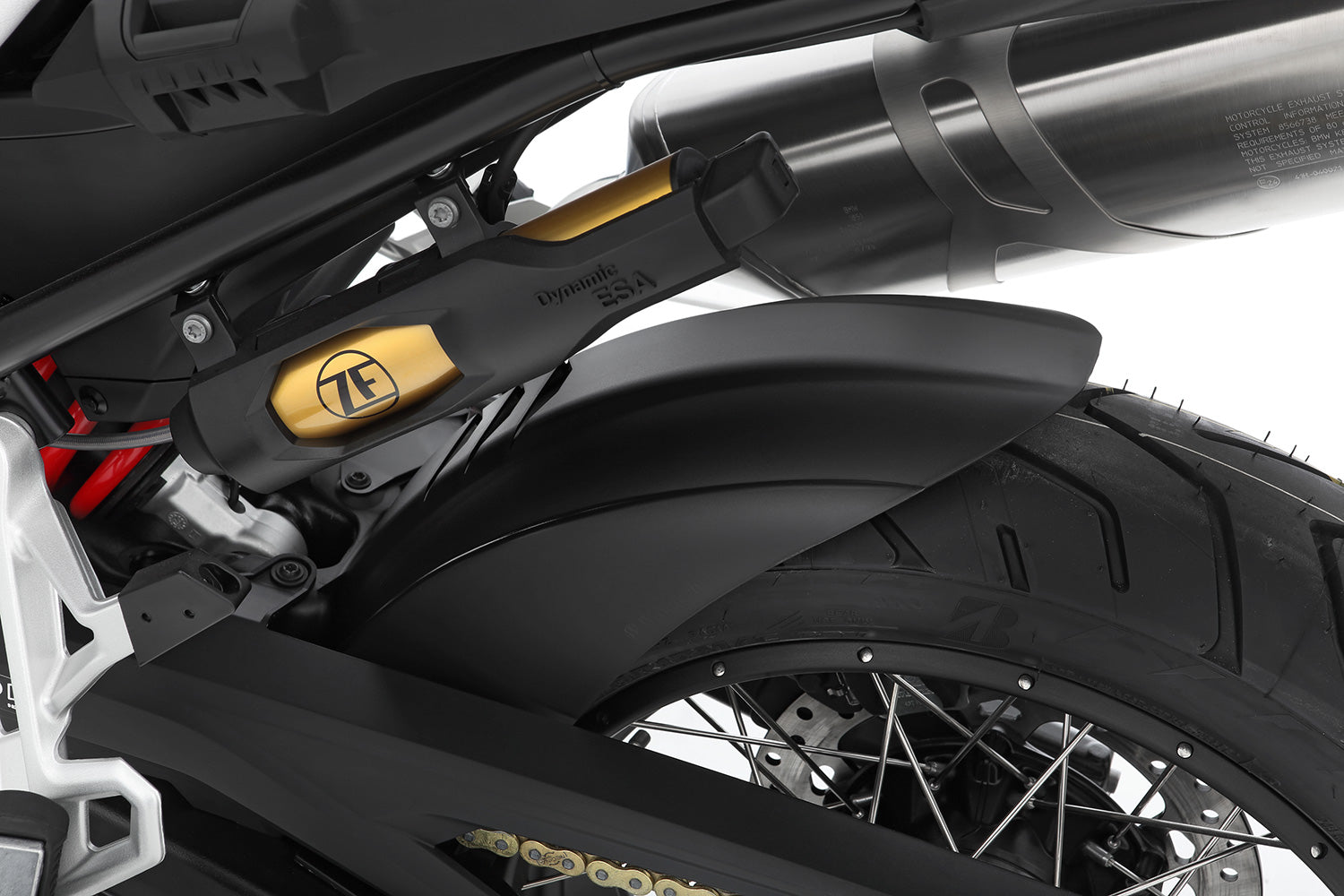 This rear hugger protects both man and machine!