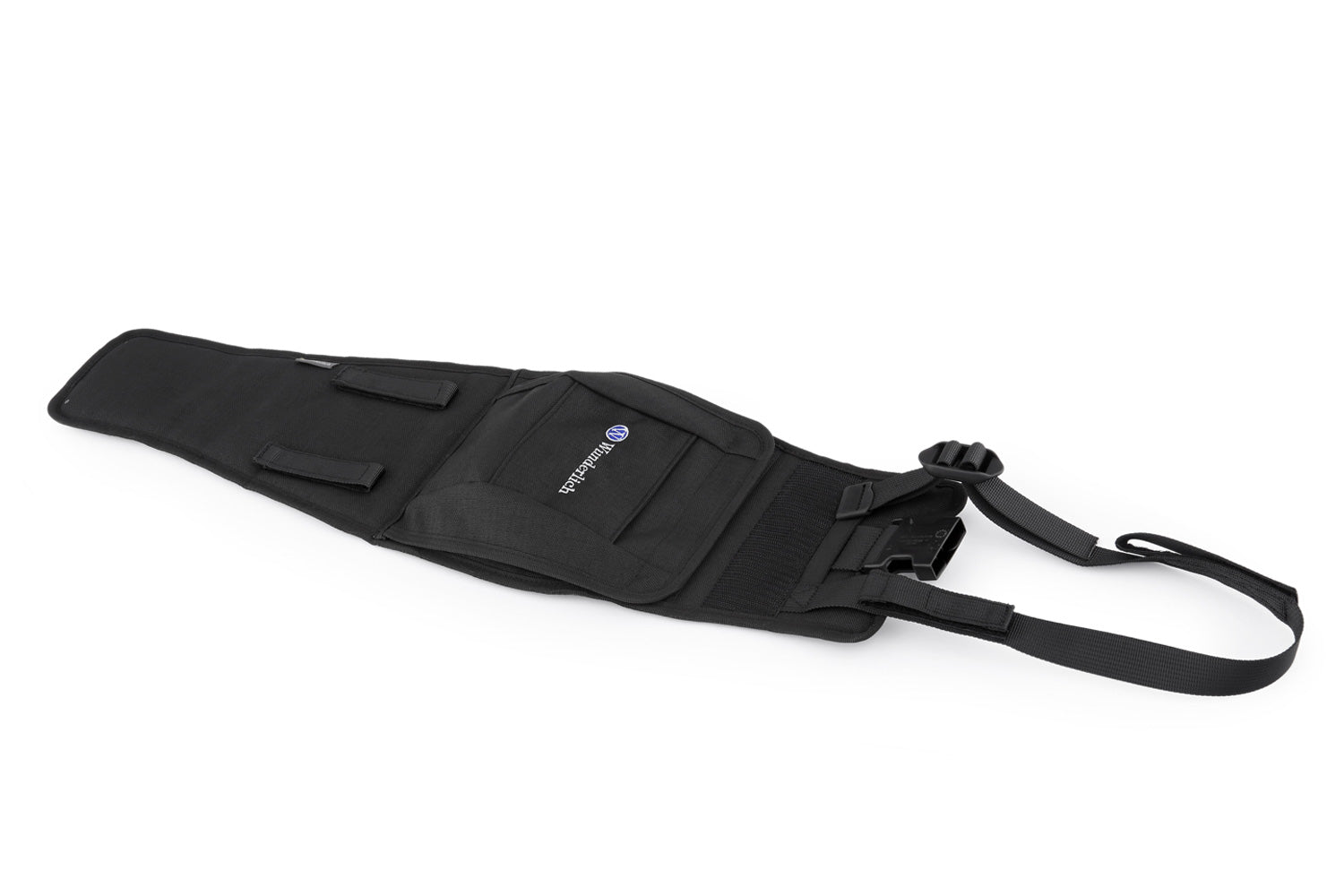 The mounting system is attached to the vehicle with minimal hand pressure and the tank bag can be quickly fastened to it. 