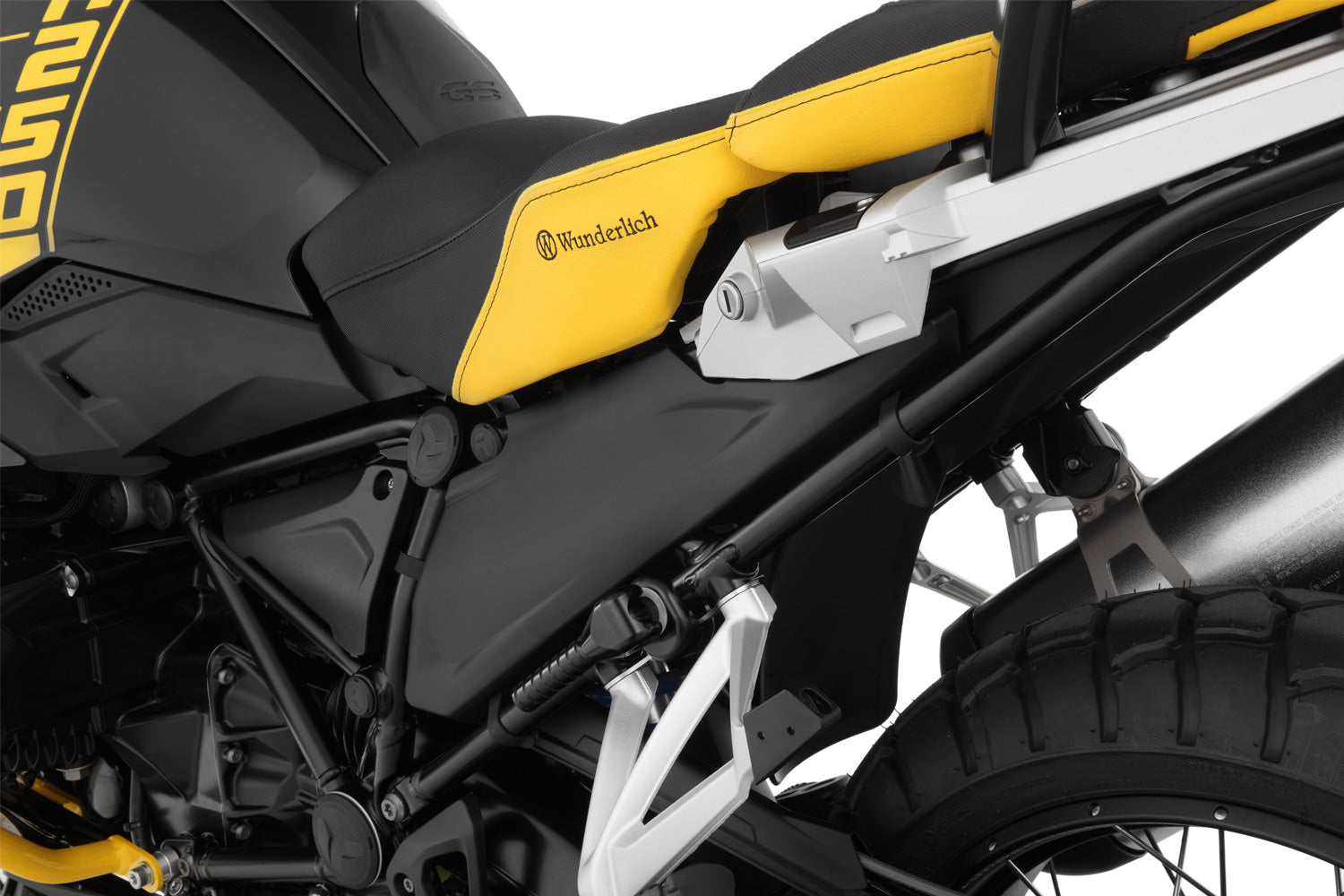 The two frame covers perfectly enclose the two side openings on the rear of the frame.
