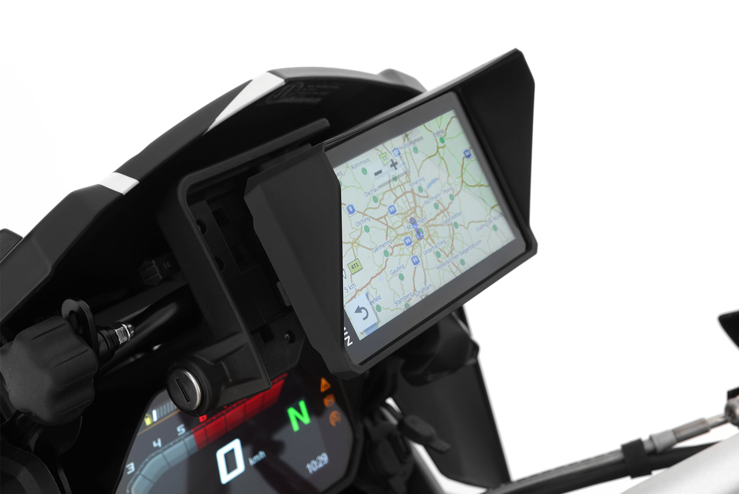 High-quality, specially developed sun visor for the GARMIN Zumo XT navigation system