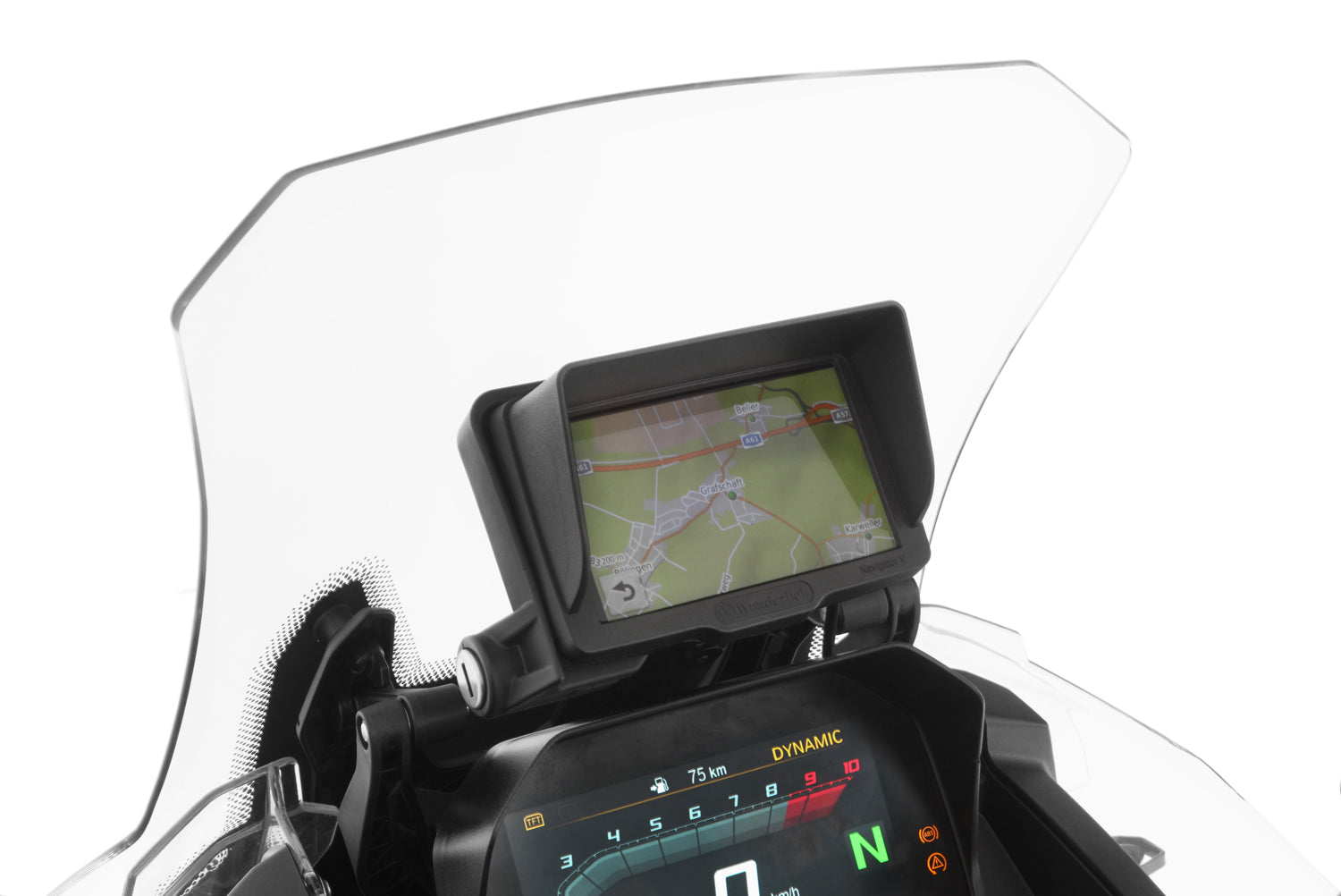 Positions the navigation device in the natural line of sight for ergonomically visibility and operability, making your ride more relaxed.
