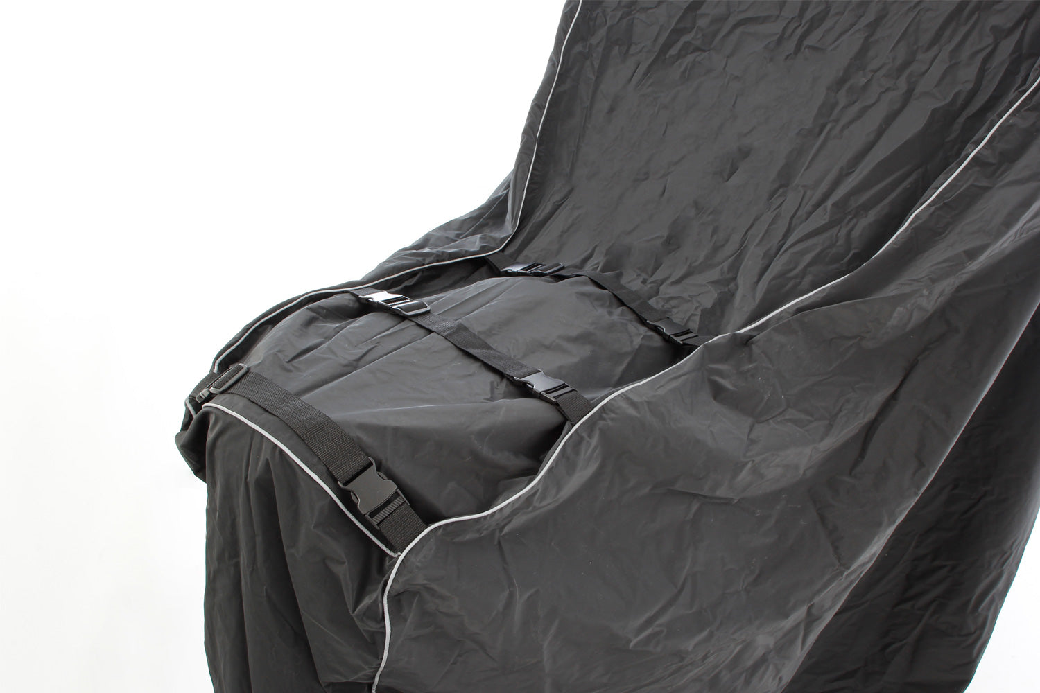 This exclusive outdoor tarpaulin is customised to fit your model.