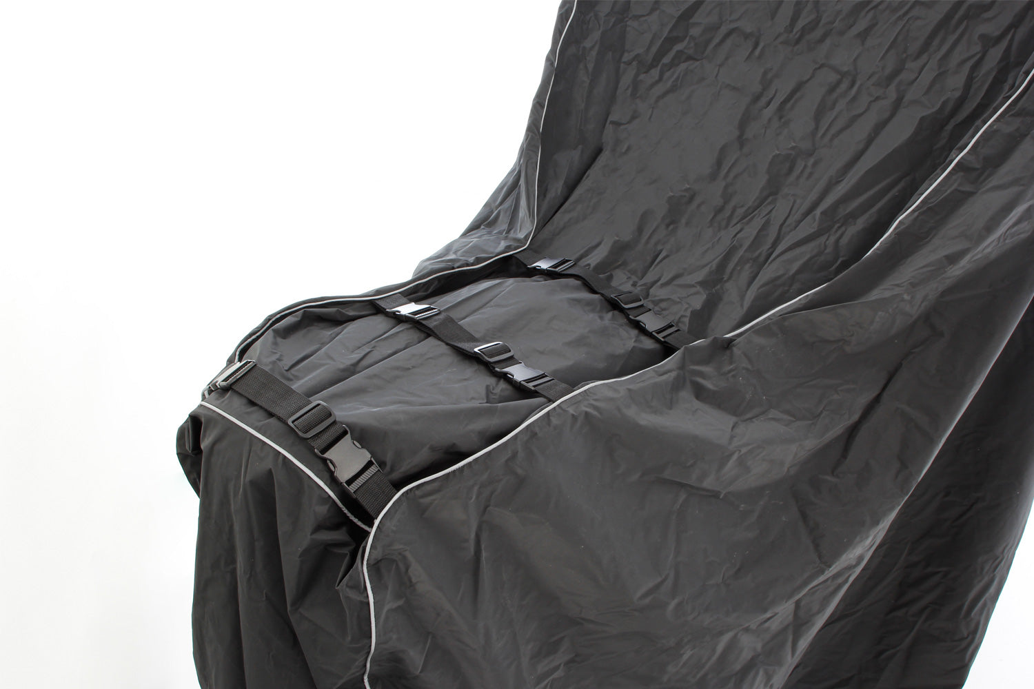 This exclusive outdoor tarpaulin is customised to fit your model.