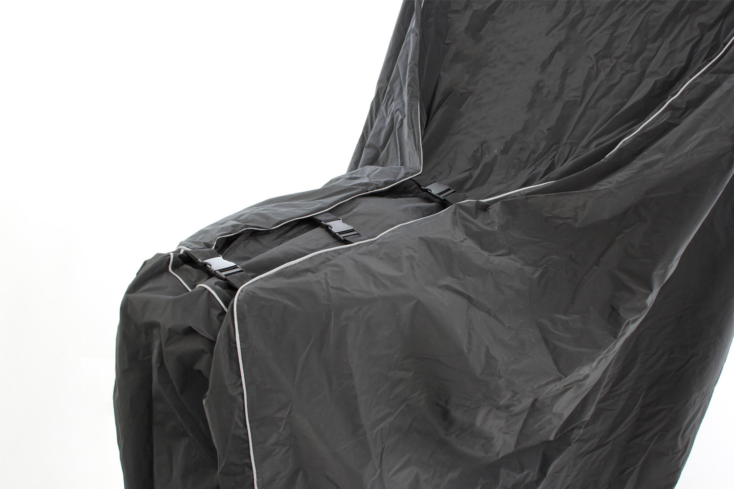 This exclusive outdoor tarpaulin is customised to fit your model.
