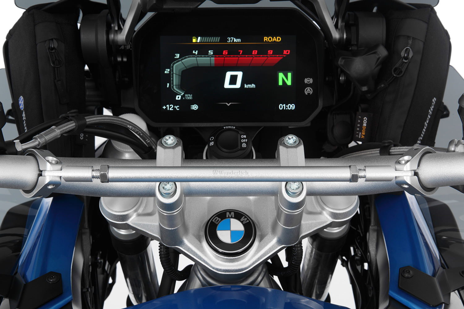Wunderlich handlebar cross-strut silver BMW F 750 GS, F 800 GS, F 800 R, F 850 GS, R 1200 GS
