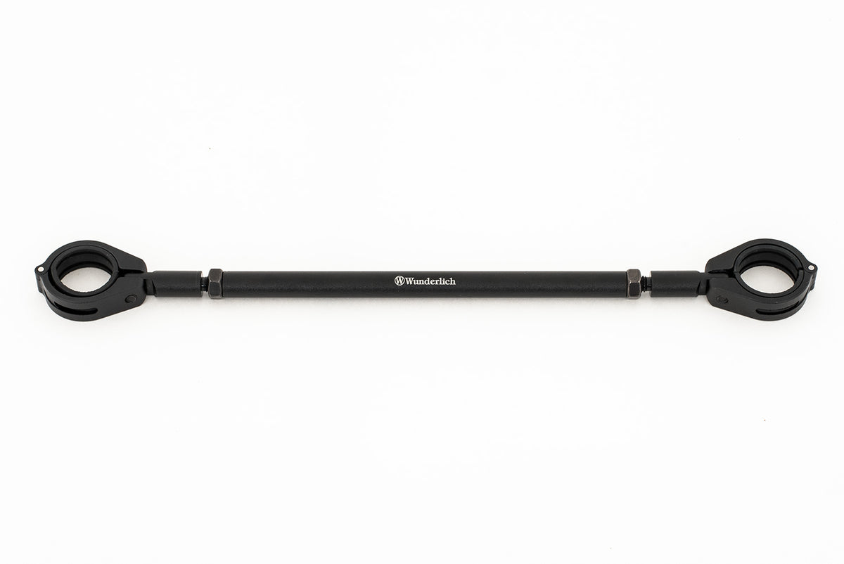 Silver-colored handlebar center strut for BMW made of aluminum