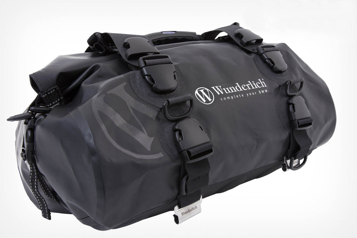 Rack Pack WP40, a top-quality and waterproof roll-up bag with an innovative mounting system.