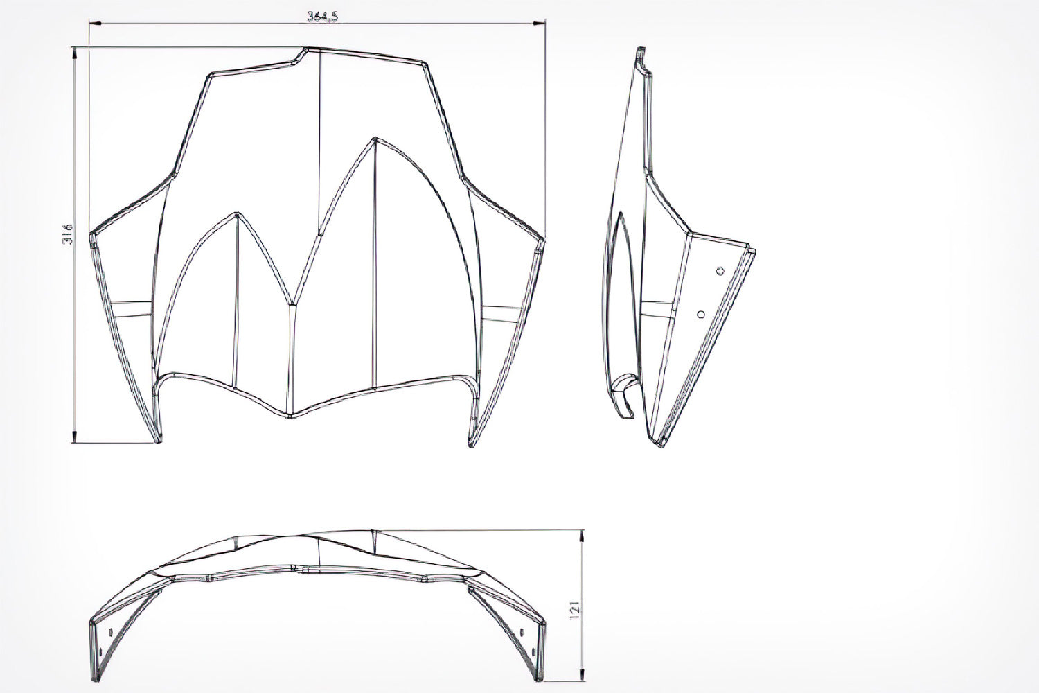 We have created a groundbreaking new design concept.The Flowjet simply replace the original windshield and remains the adjustable in height.