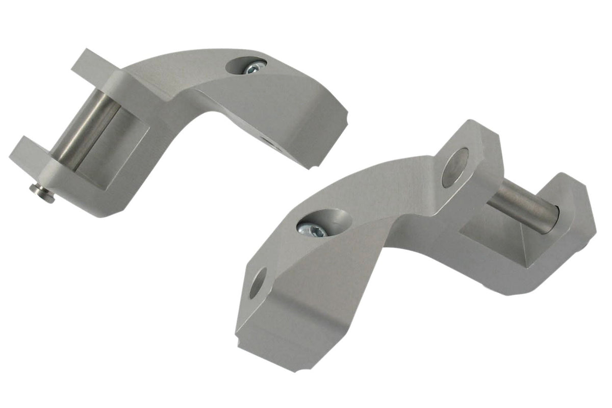 The Wunderlich lowering set will move the footrest down and slightly forward.