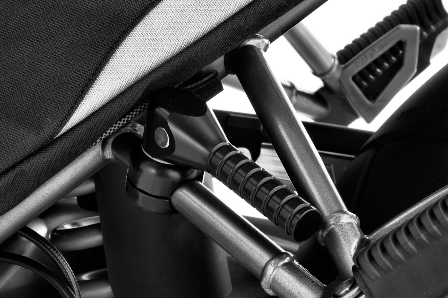 This folding lifting handle makes lifting the BMW bike onto the centre stand much easier, especially when the bike is fully loaded.