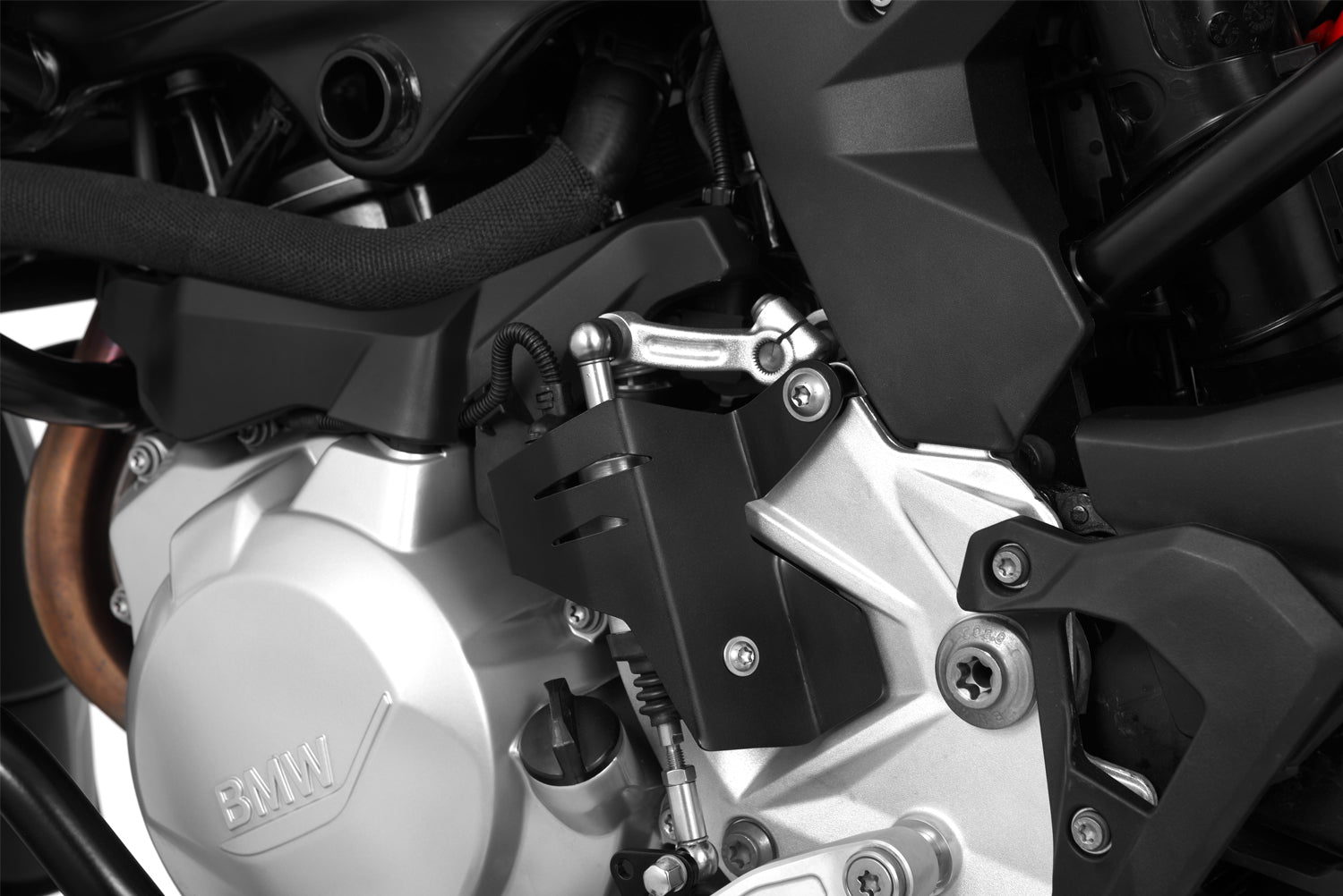 Solid mechanical protection of the shift assistant for the F 750 GS and F 850 GS black