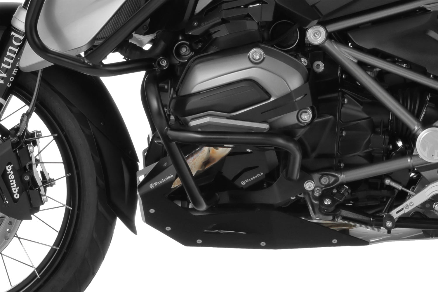 Wunderlich engine protection bar, black, perfect protection for the cylinders and valve covers of the BMW R 1200 GS/R/RS LC