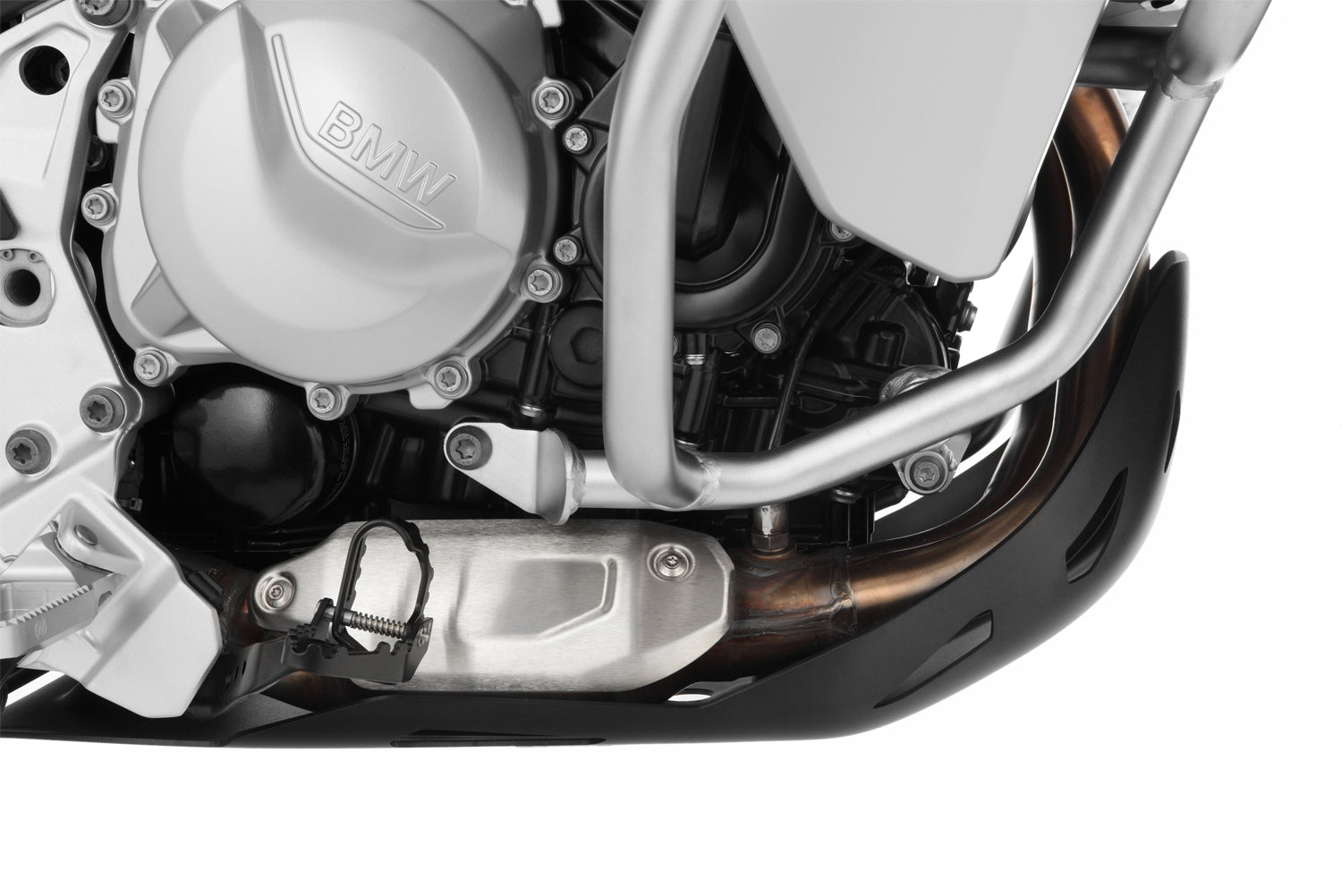 The flawless engine protection in a slim design for the GS protects the engine and manifold from damage
