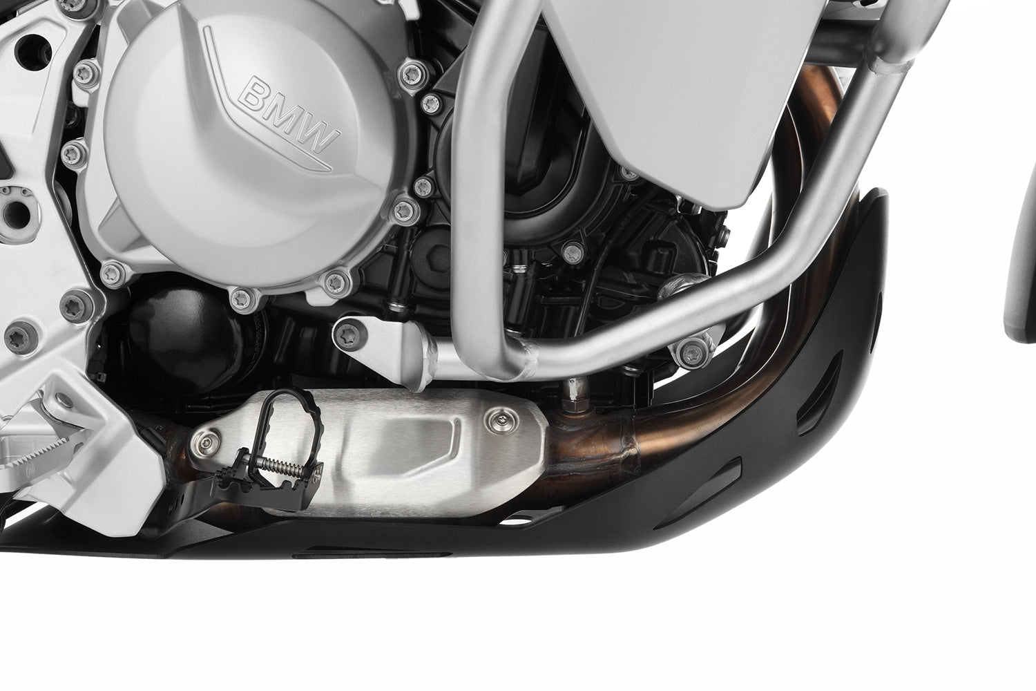 The flawless engine protection in a slim design for the GS protects the engine and manifold from damage
