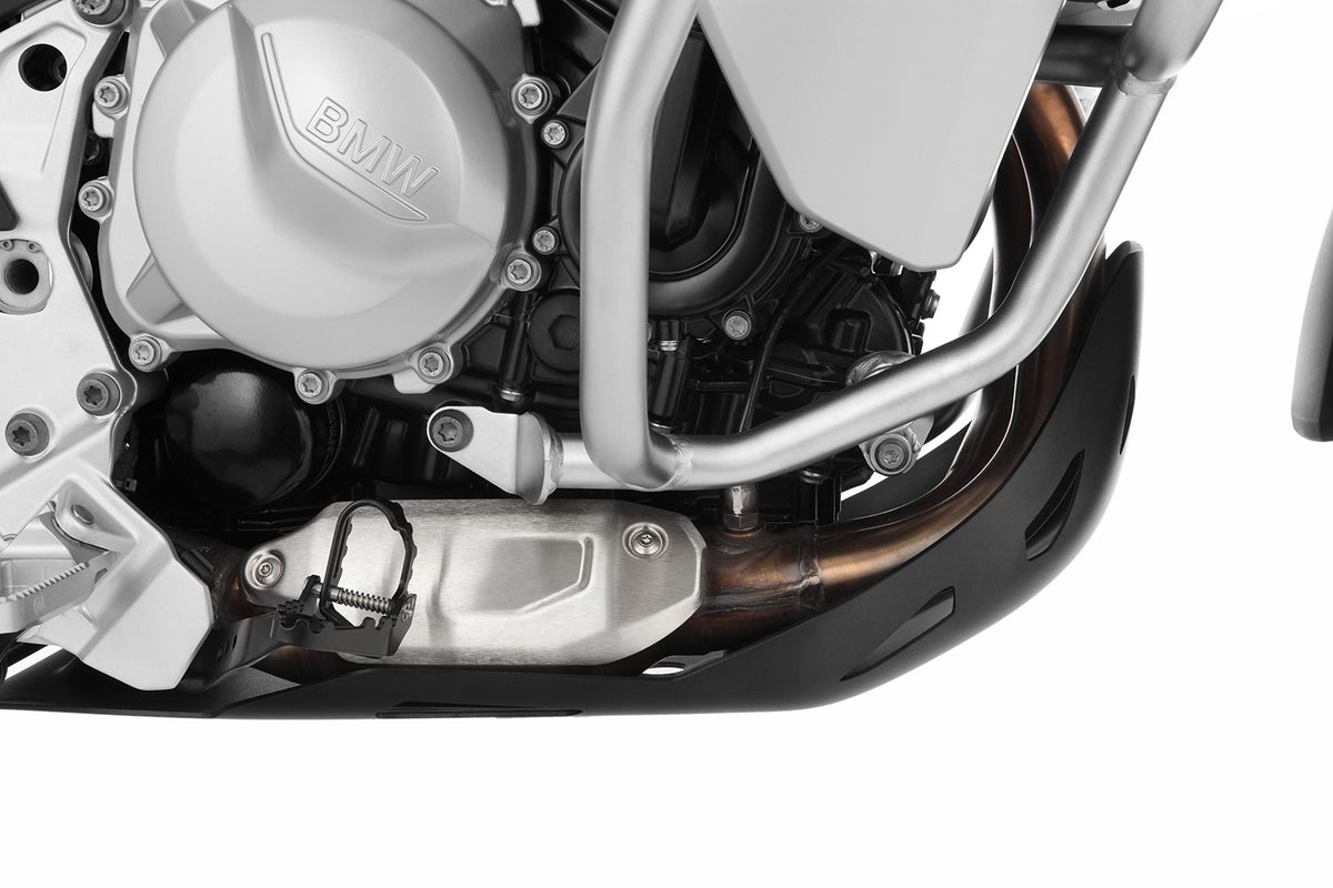 The flawless engine protection in a slim design for the GS protects the engine and manifold from damage