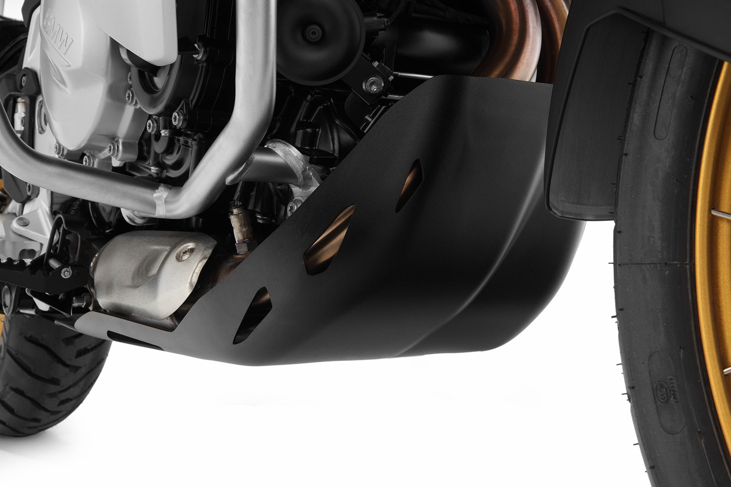 The flawless engine protection in a slim design for the GS protects the engine and manifold from damage
