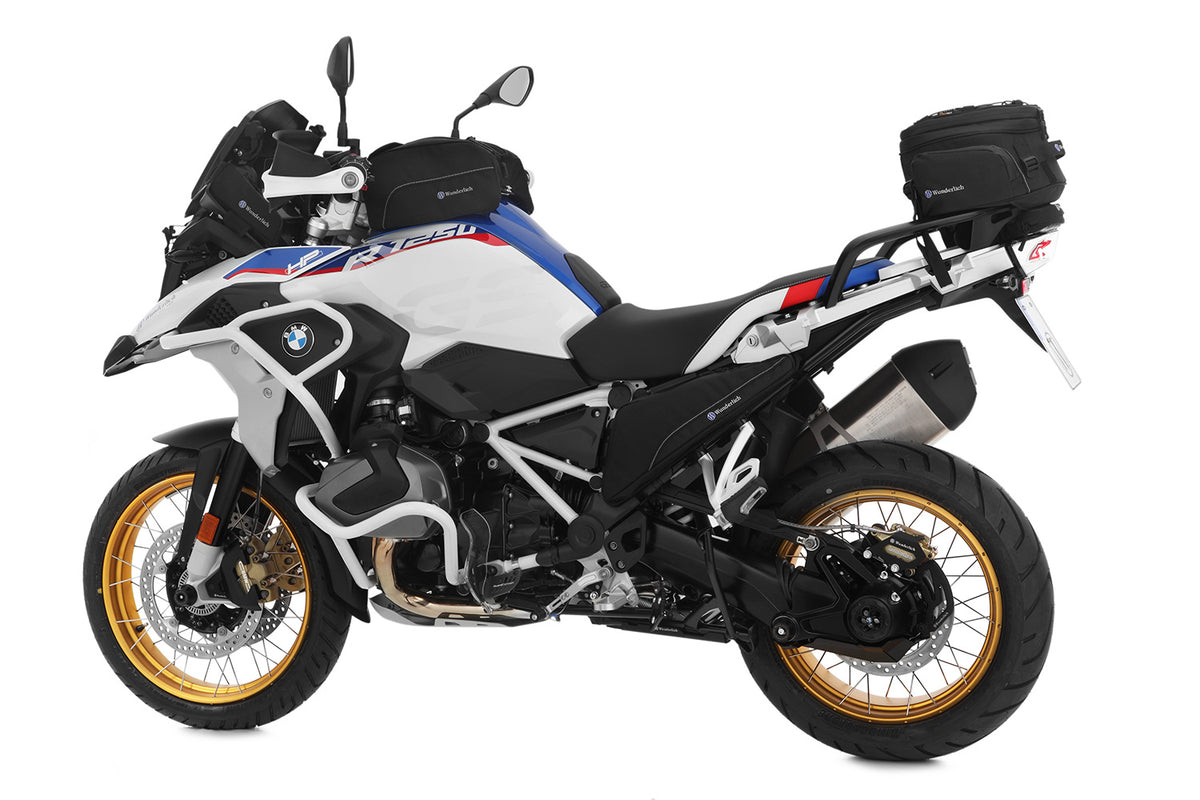 Wunderlich centre stand protection plate for BMW R1200GS LC in black, protects the centre stand even during heavy off-road use.