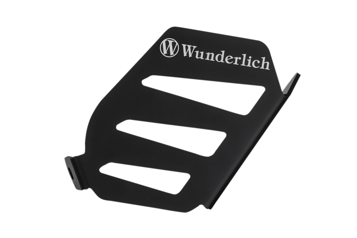 Damage from stones and accidental boot damage can no longer occur with this Wunderlich Exhaust flap cover.