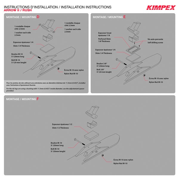 Kimpex-SKI ADAPTER KIT RUSH/ARROW II 272620 