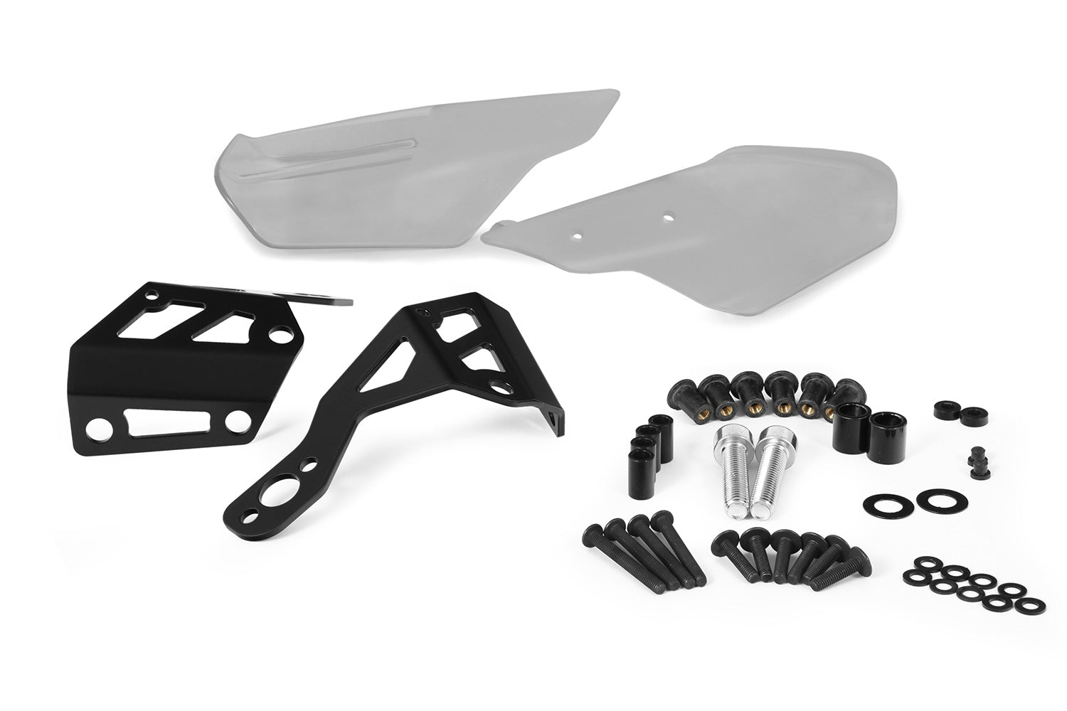 These hand guards offer maximum protection from cold, rain, or dirt.