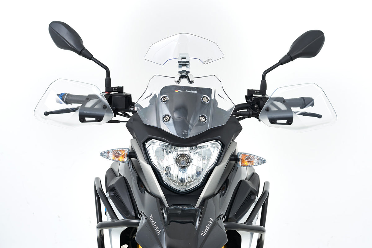 These hand guards offer maximum protection from cold, rain, or dirt.