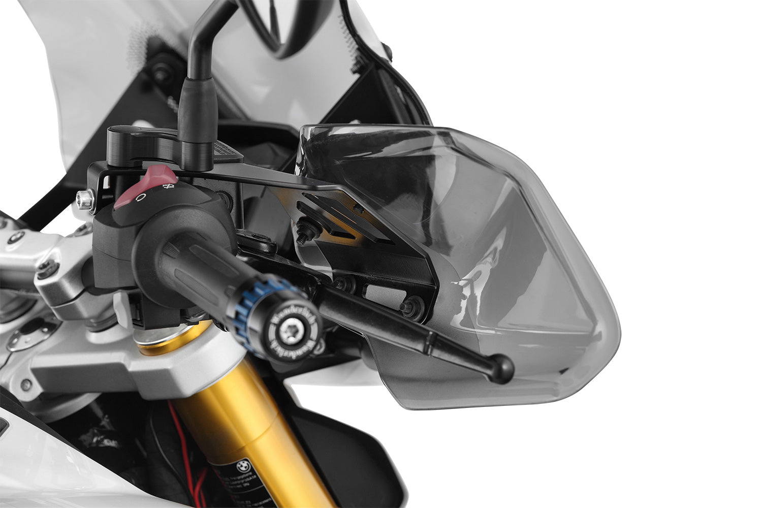 These hand guards offer maximum protection from cold, rain, or dirt.