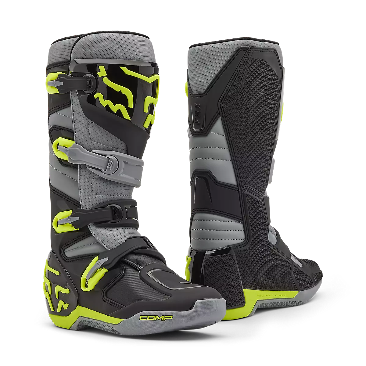Fox Racing - Comp Boot-Grey/Yellow (28373-086)