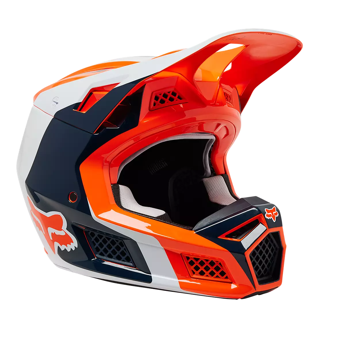 Fox Racing V3 Rs Efekt Helmet S Fluorescent Orange