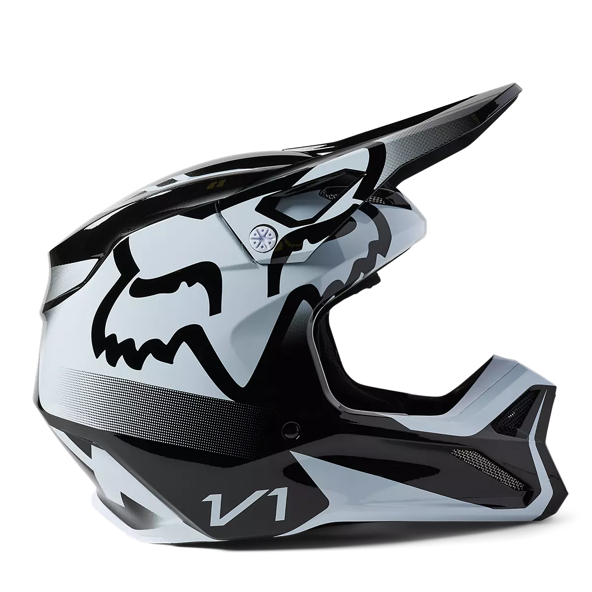 Fox Racing - Youth V1 Leed Helmet-Black/White (29729-018)