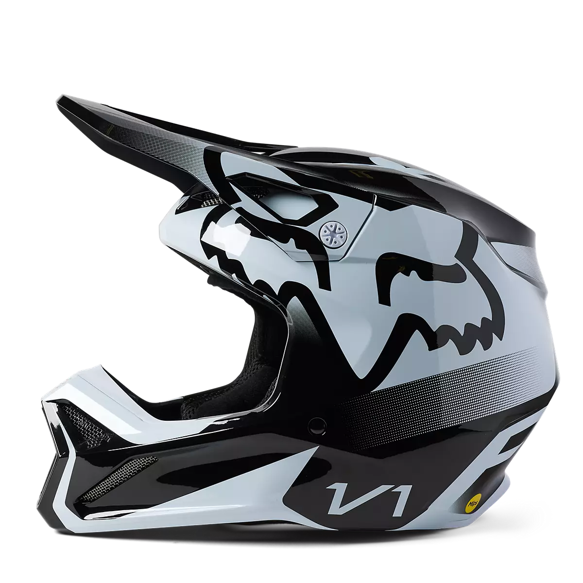 Fox Racing - Youth V1 Leed Helmet-Black/White (29729-018)
