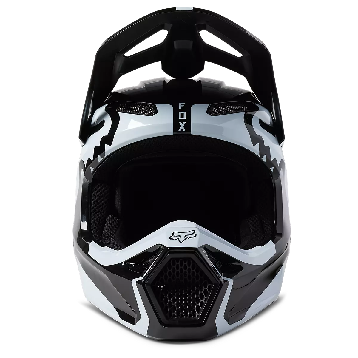 Fox Racing - Youth V1 Leed Helmet-Black/White (29729-018)