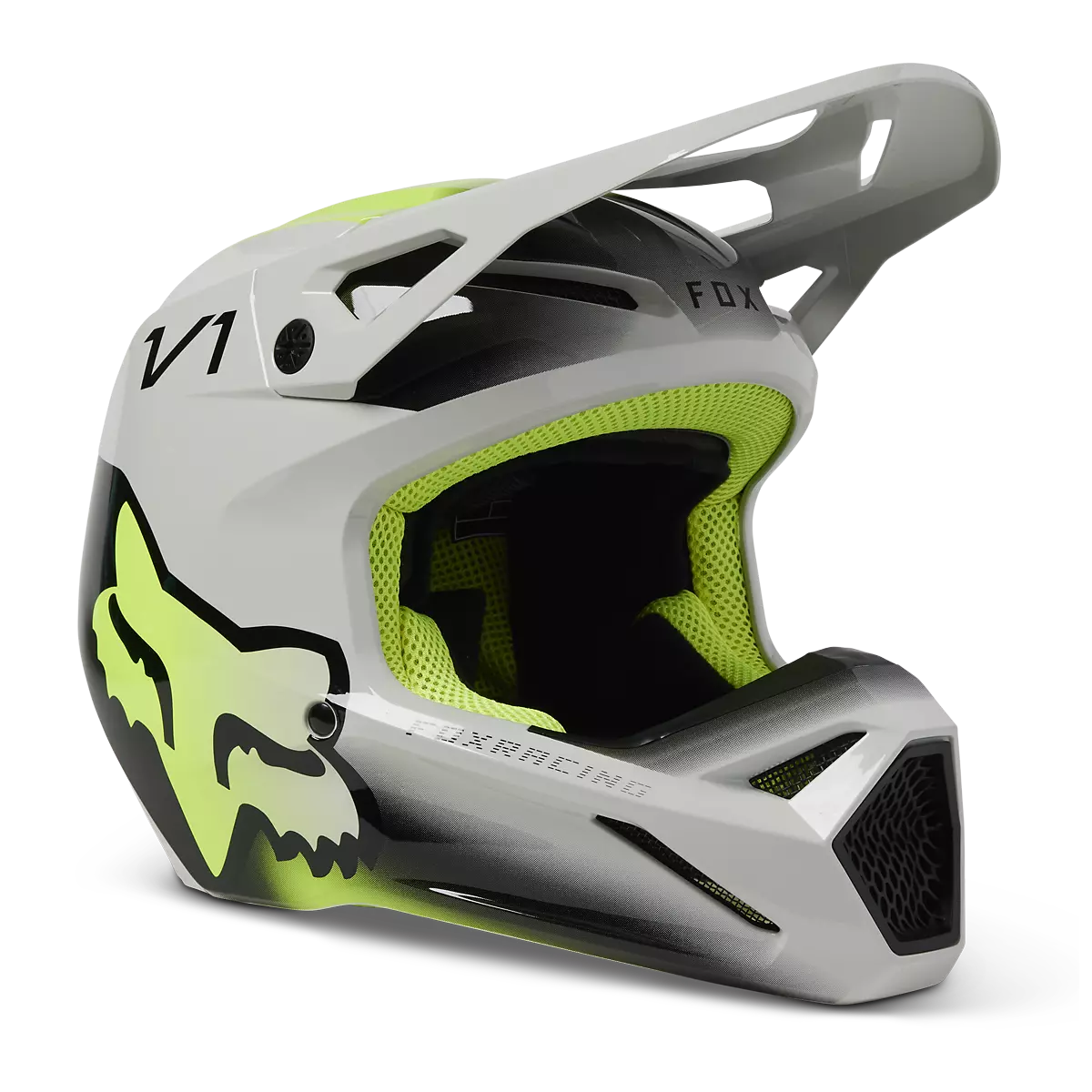 Fox Racing - V1 Toxsyk Helmet Dot/Ece Youth-Steel Gray (29731-172)