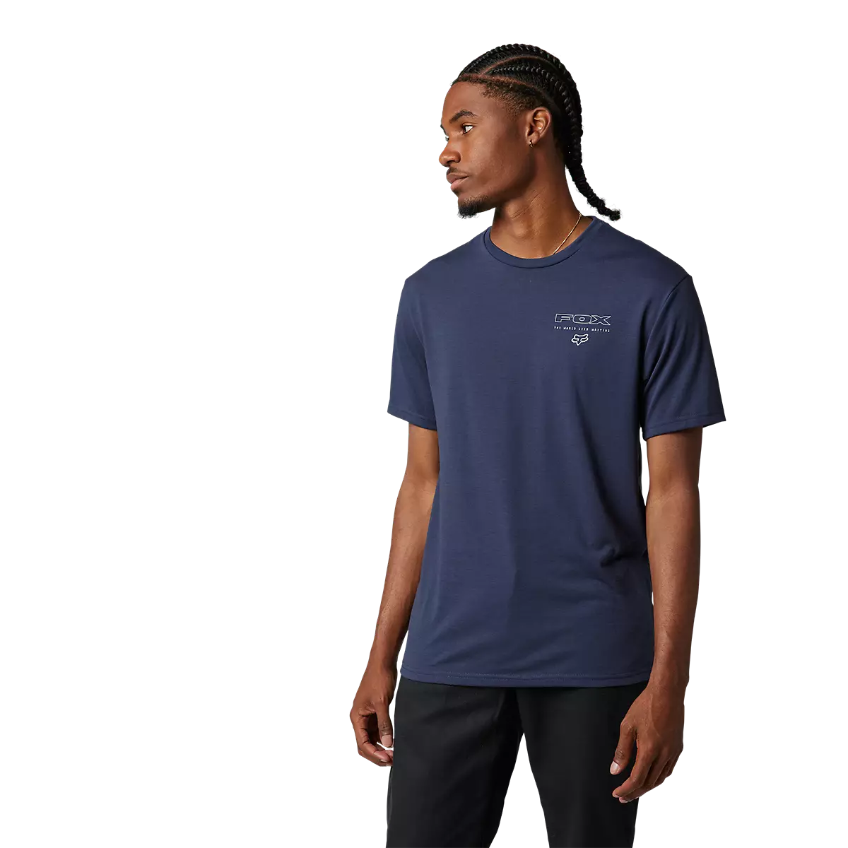 Fox Racing - Big Influence SS Tech Tee-Heather Deep Cobalt (29795-493)