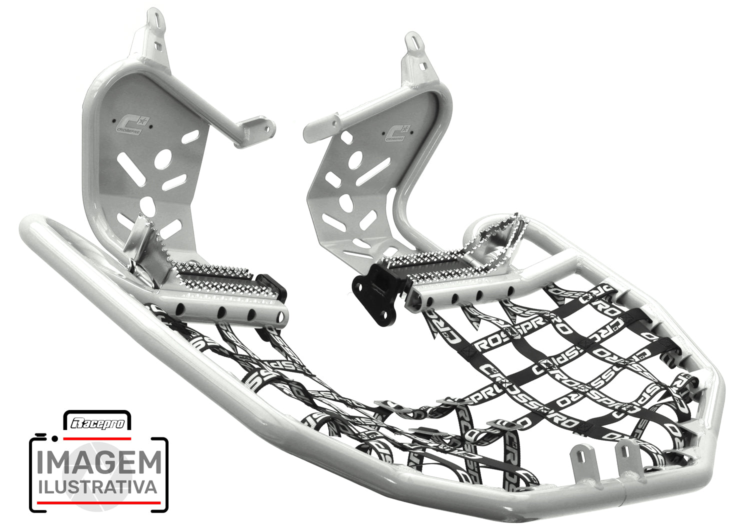 Crosspro - Nerf Bar Evo Pro For Yamaha YFM 700 Raptor-White