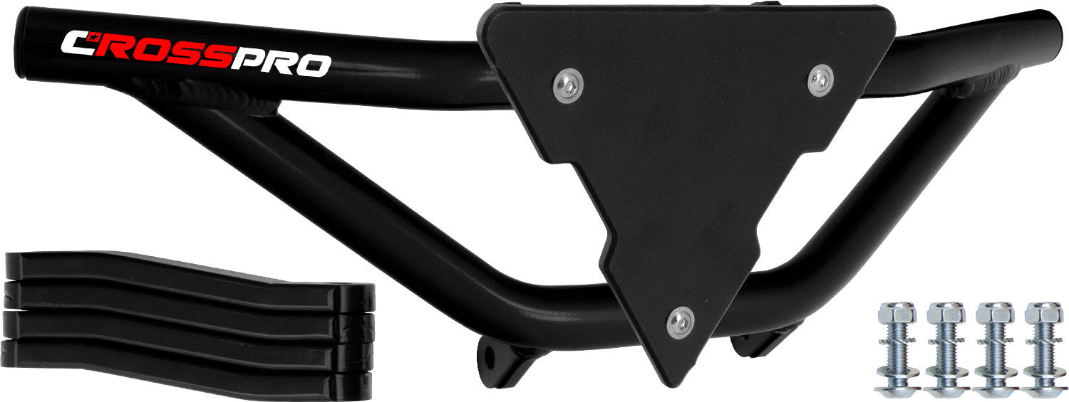 Crosspro - Front Bumper Gliese For Can Am (BRP) DS 450-Black Tube / Black Plate