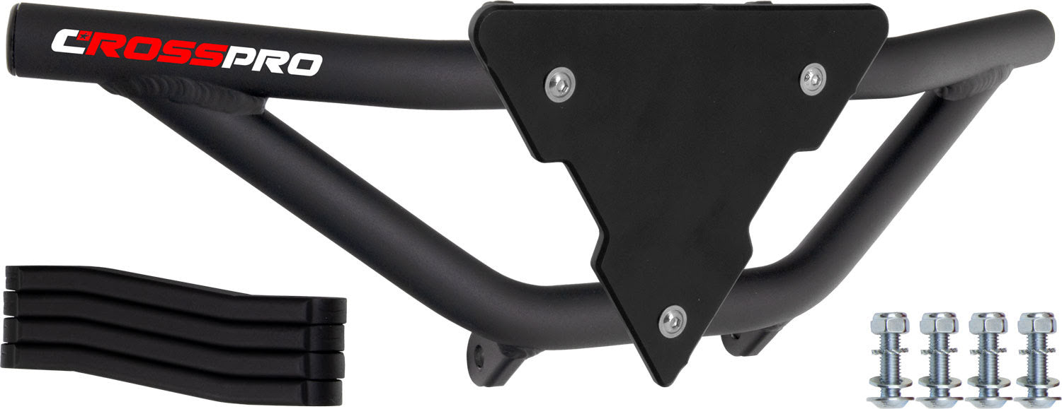 Crosspro - Front Bumper Gliese For Honda TRX 250-Textured Black Tube / Black Plate
