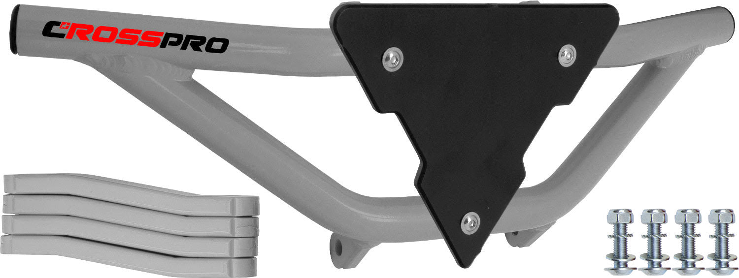 Crosspro - Front Bumper Gliese For Can Am (BRP) DS 450-White Tube / Black Plate